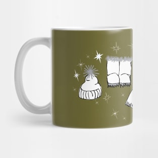 Winter weather snow lover cartoon illustration Mug